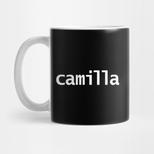 Camilla Minimal Typography White Text Mug